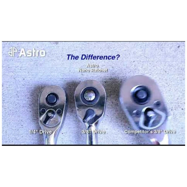 Astro 93808 Nano Ratchet - 3/8" Drive Head in 1/4" Ratchet