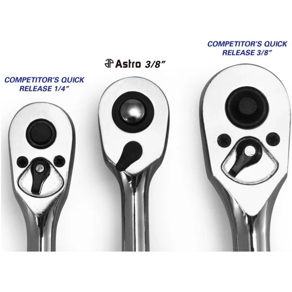 Astro 93812 Nano Ratchet - 3/8" Drive Head in 1/4" Ratchet