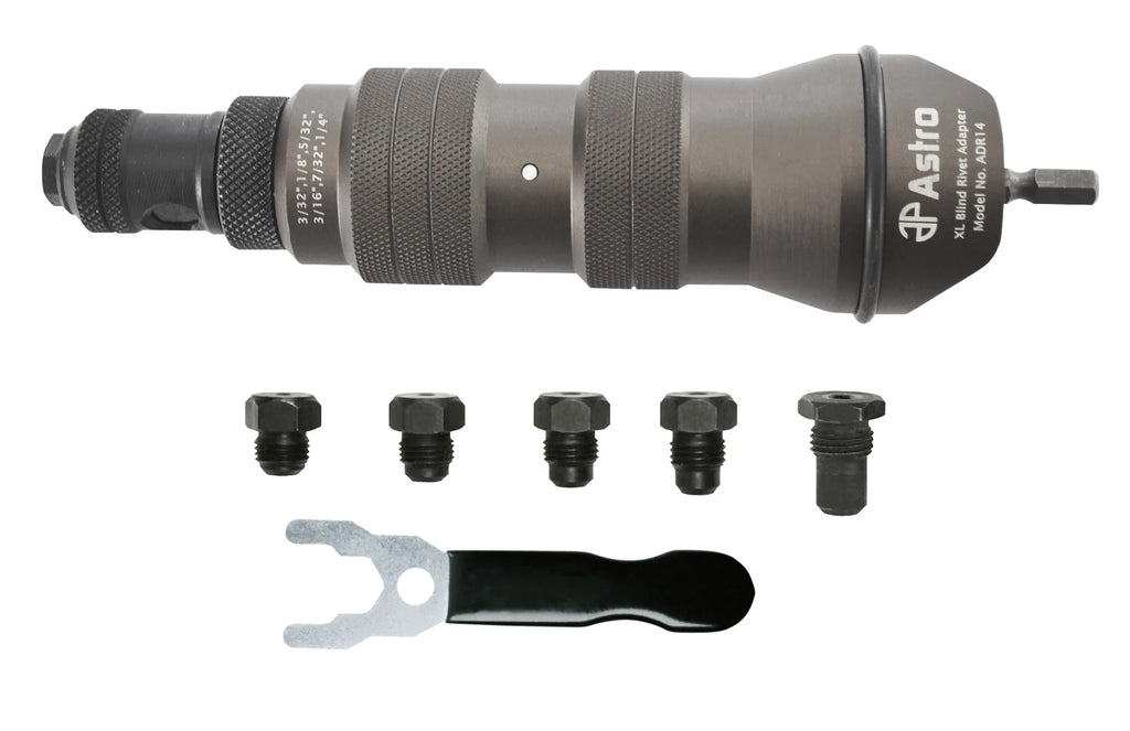 Astro ADR14 XL Blind Rivet Adapter Kit - 1/4" Cap.