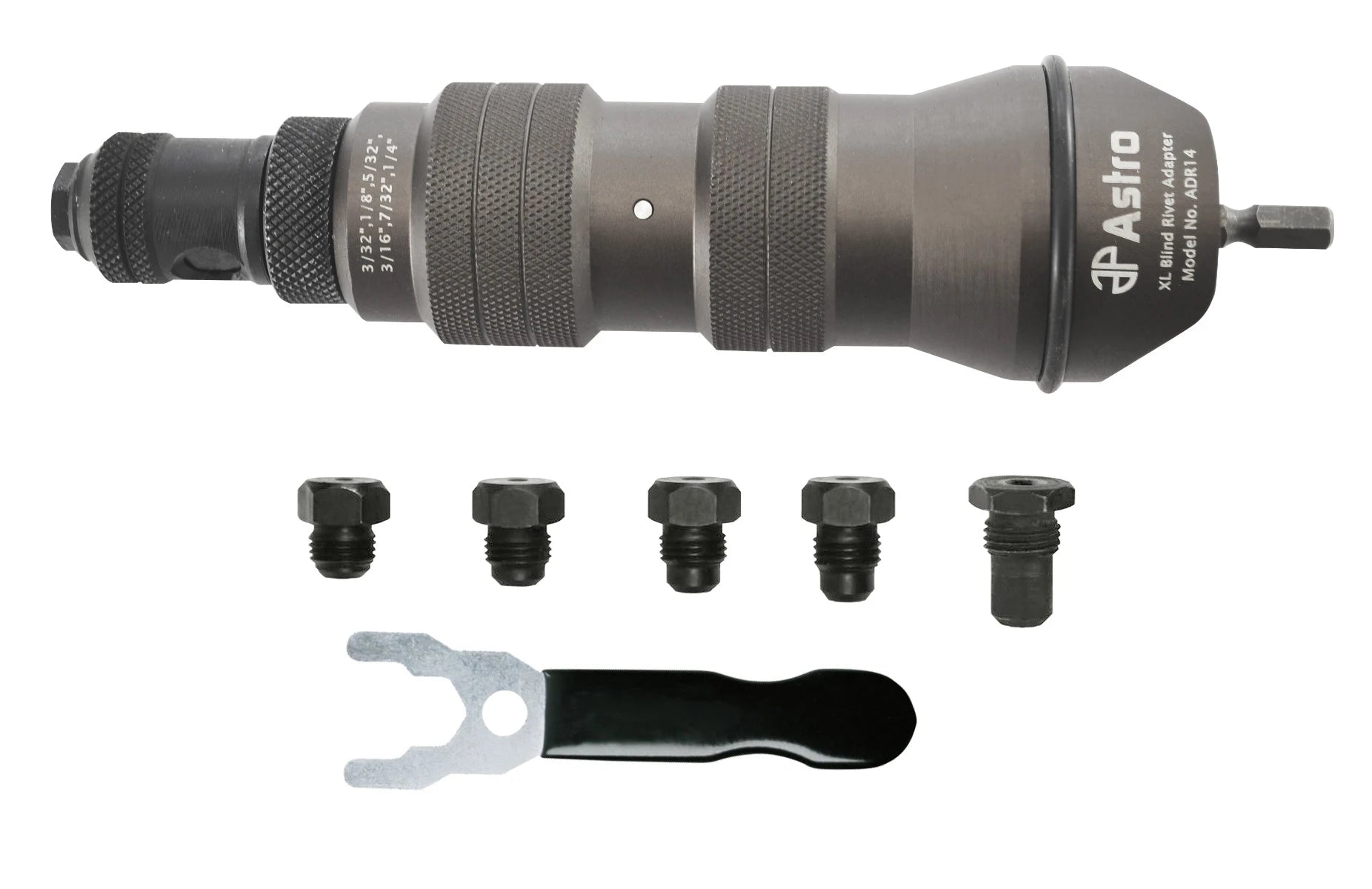 Astro ADR14 XL Blind Rivet Adapter Kit - 1/4" Cap.