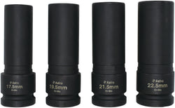 Astro 78204 4pc 1/2" Drive 1/2 Size Thin Wall Lug Nut Socket