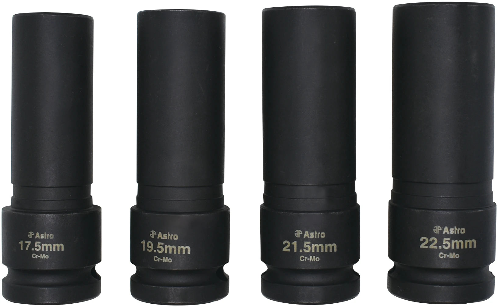 Astro 78204 4pc 1/2" Drive 1/2 Size Thin Wall Lug Nut Socket