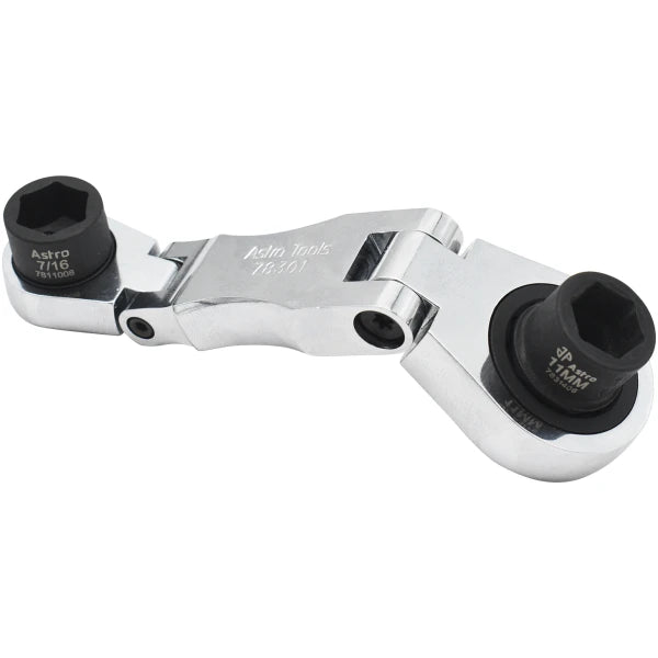 Astro 78301 Stubby Ratcheting Flex Head Double Box End
