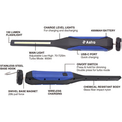 Astro 90SLC 900 Lumen Wirelessly Recharge LED Slim Light