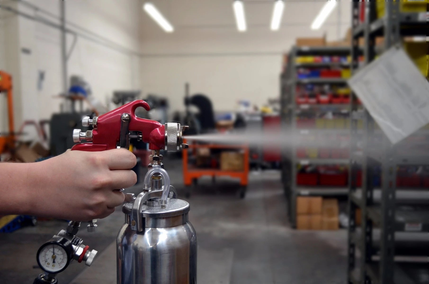 Astro 4008 Spray Gun w/ Cup - Red Handle 1.8mm Nozzle