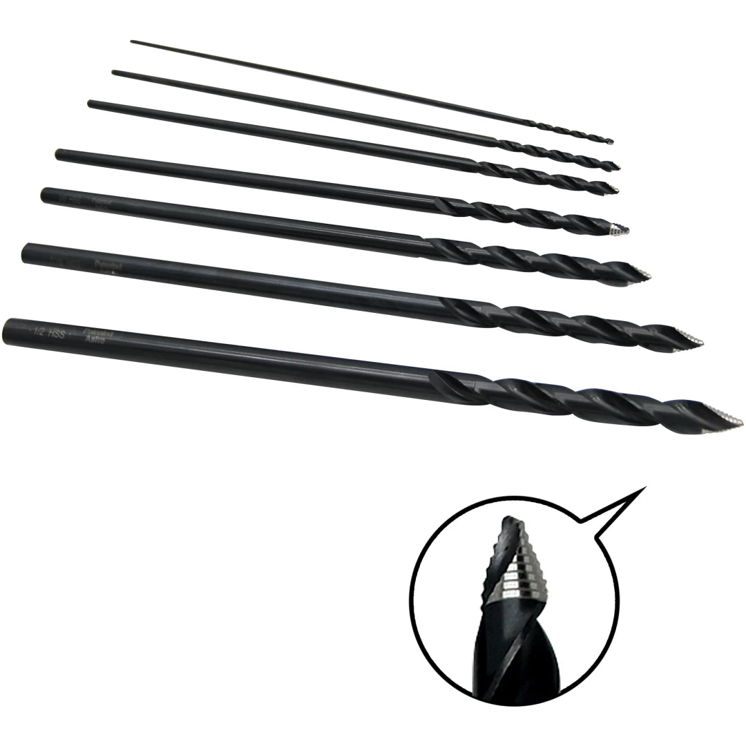 Astro TS7 7pc TurboStep Aircraft Extension Length Drill Bit