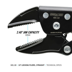 CHANNELLOCK 10" Locking Pliers, Straight