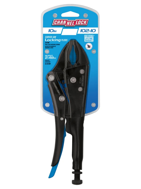 CHANNELLOCK 10" Locking Pliers, Curved Jaw