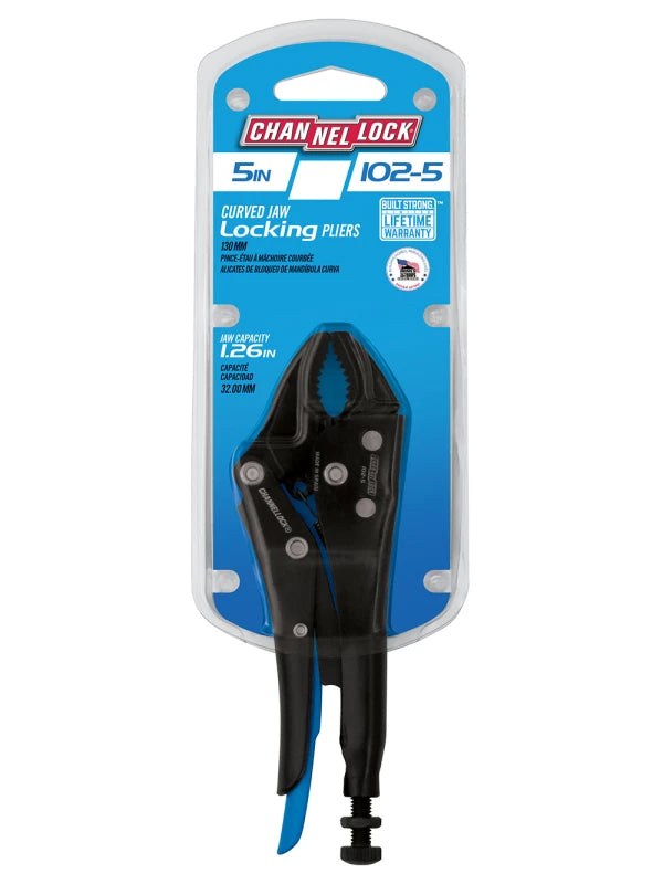 CHANNELLOCK 5" Locking Pliers, Curved Jaw