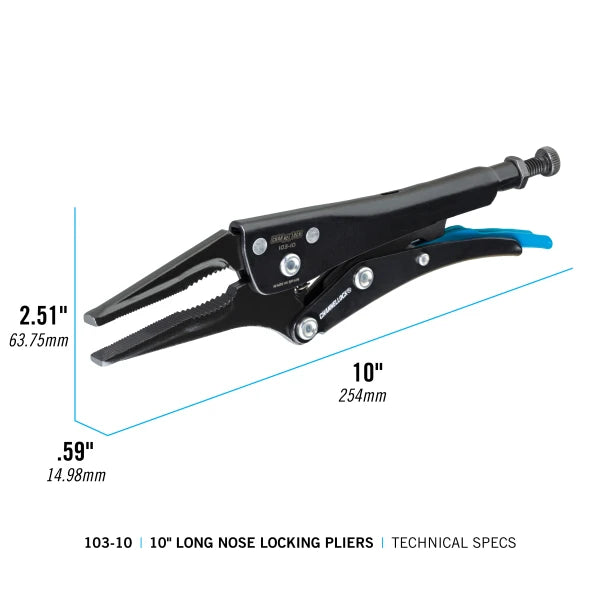 CHANNELLOCK 10" Long Nose Locking Pliers