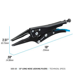 CHANNELLOCK 10" Long Nose Locking Pliers