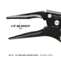 CHANNELLOCK 10" Long Nose Locking Pliers