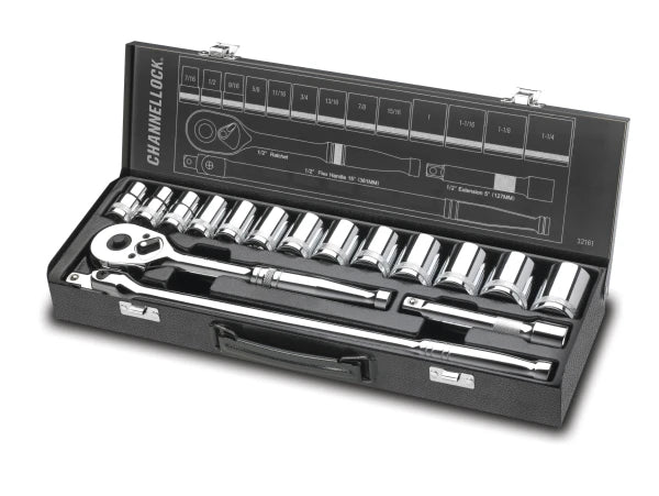 CHANNELLOCK 16pc 1/2" Drive SAE Set