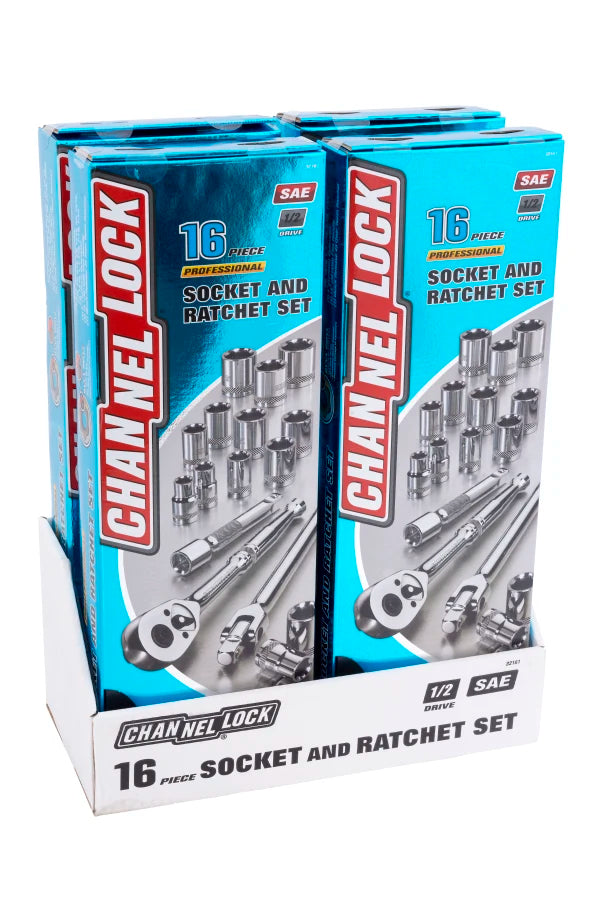 CHANNELLOCK 16pc 1/2" Drive SAE Set