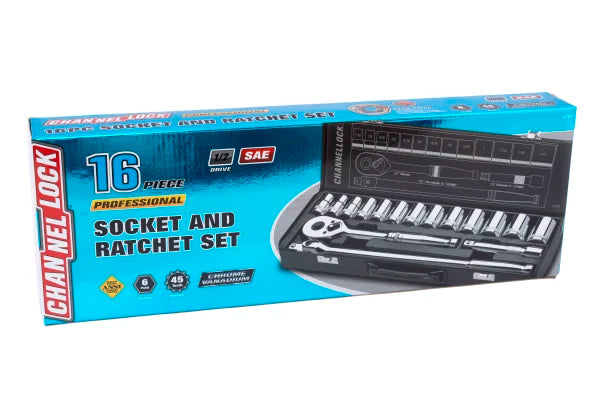 CHANNELLOCK 16pc 1/2" Drive SAE Set