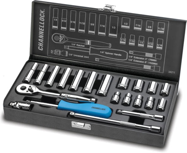 CHANNELLOCK 21pc 1/4" Drive SAE Set