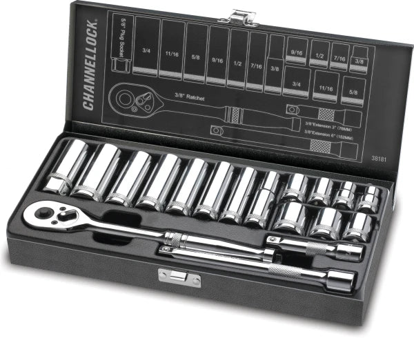 CHANNELLOCK 18pc 3/8" Drive SAE Set