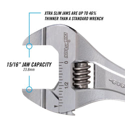CHANNELLOCK 6" Extra Slim Jaw Adjustable Wrench