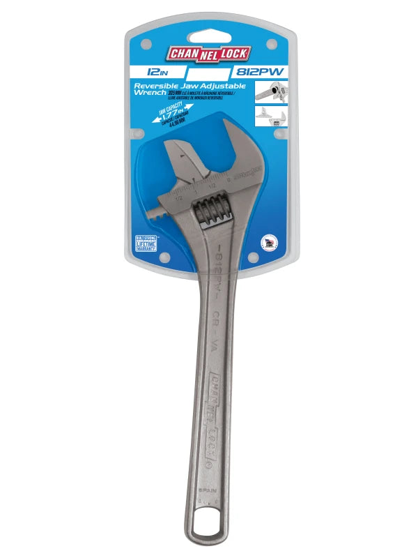 CHANNELLOCK 12" Reversible Jaw Adjustable Wrench