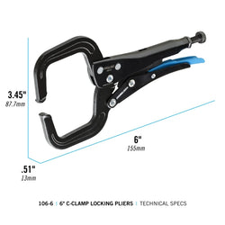 CHANNELLOCK 6" C-Clamp Locking Pliers