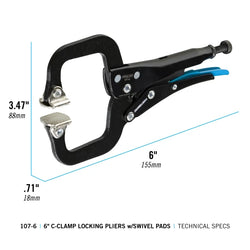 CHANNELLOCK 6" C-Clamp Locking Pliers