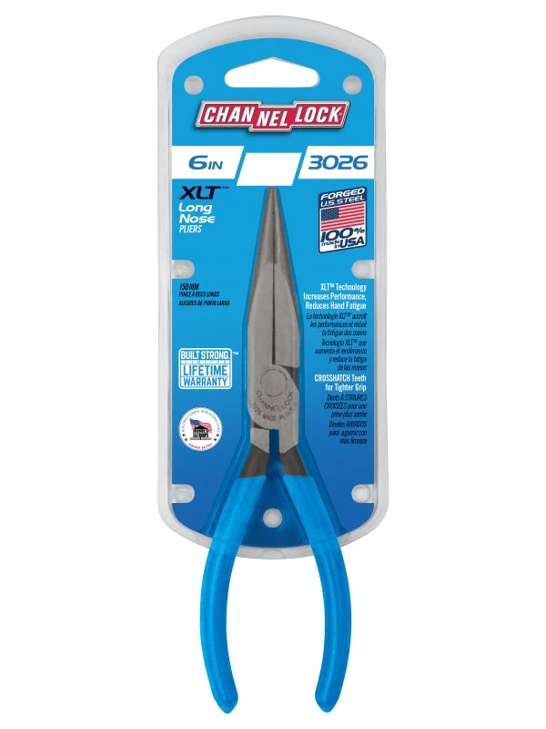 CHANNELLOCK 6" Long Nose Pliers, No Cutter