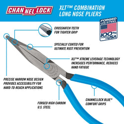 CHANNELLOCK 6" Long Nose Pliers, No Cutter