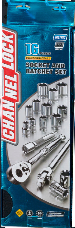 CHANNELLOCK 16pc 1/2" Drive Metric Set