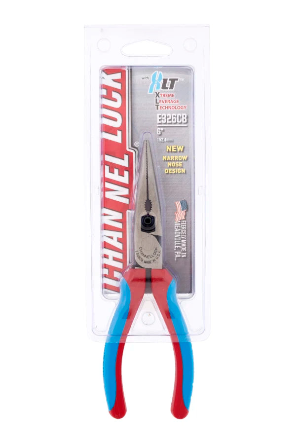 CHANNELLOCK 6" HL Long Nose Pliers with CODE BLUE Grips