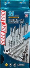 CHANNELLOCK 21pc 1/4" Drive Metric Set