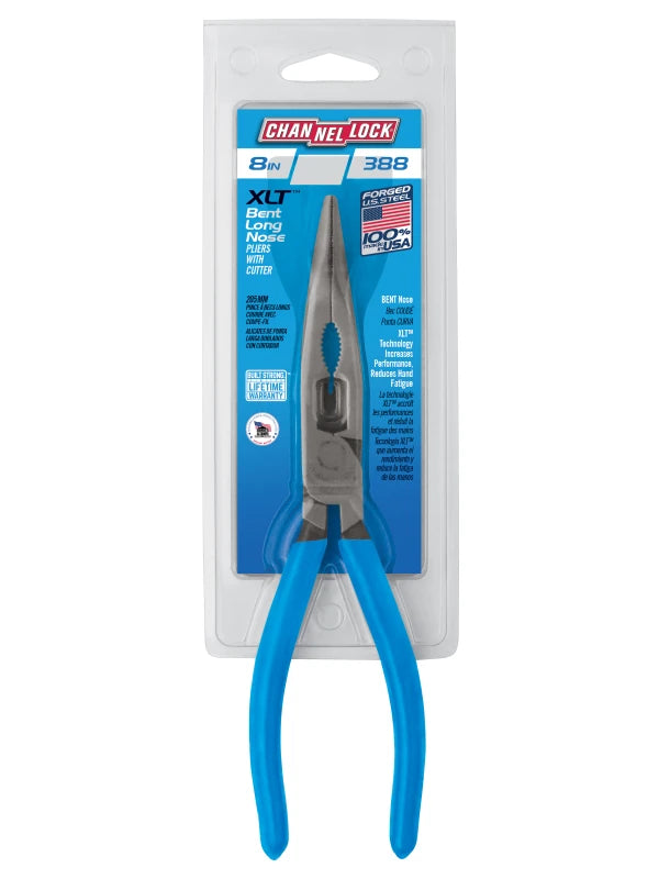 CHANNELLOCK 8" High-Leverage Bent Long Nose Pliers