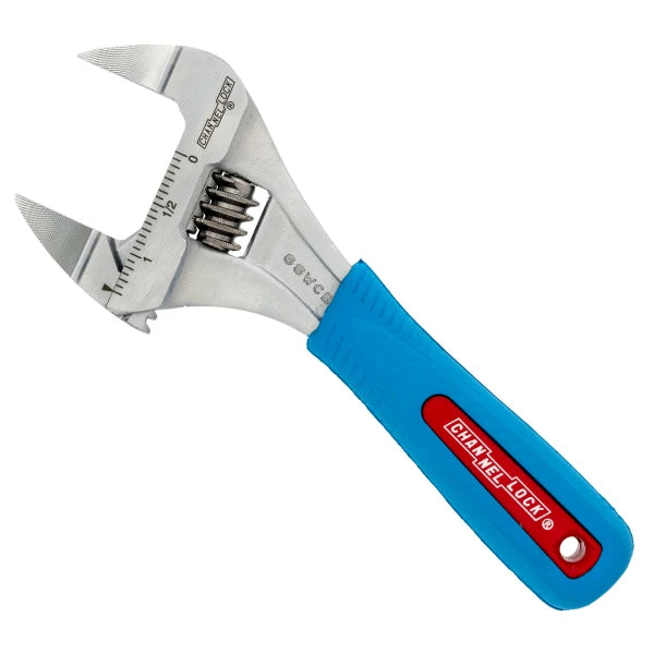 CHANNELLOCK 6" CODE BLUE Slim Jaw Adjustable Wrench