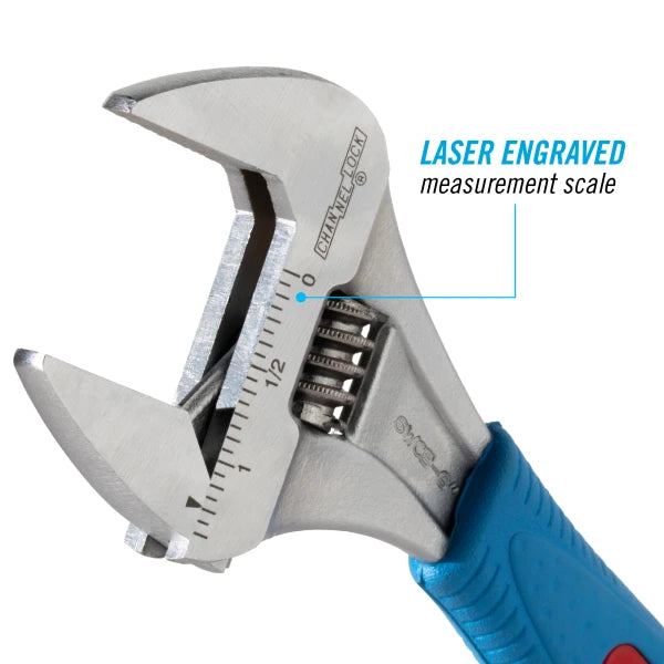 CHANNELLOCK 6" CODE BLUE Wide Adjustable Wrench