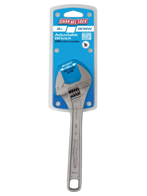 CHANNELLOCK 8" Wide Adjustable Wrench