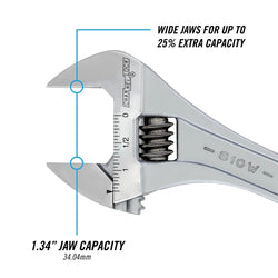 CHANNELLOCK 10" Wide Adjustable Wrench