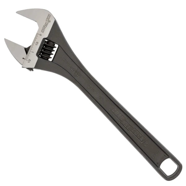 CHANNELLOCK 12" Wide Adjustable Wrench, Black Phosphate