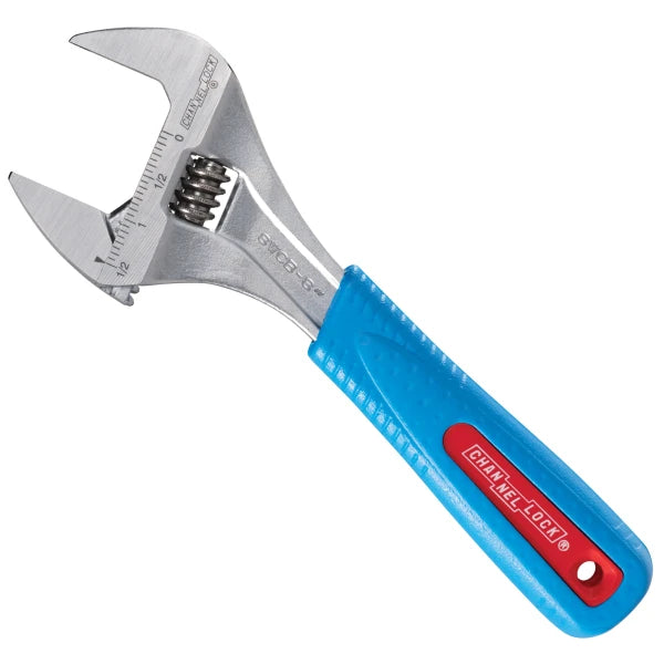 CHANNELLOCK 8" CODE BLUE Wide Adjustable Wrench