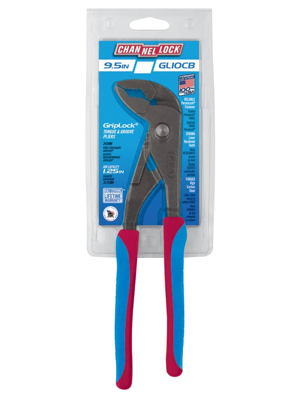 CHANNELLOCK 9.5" GripLock Pliers with CODE BLUE Grips