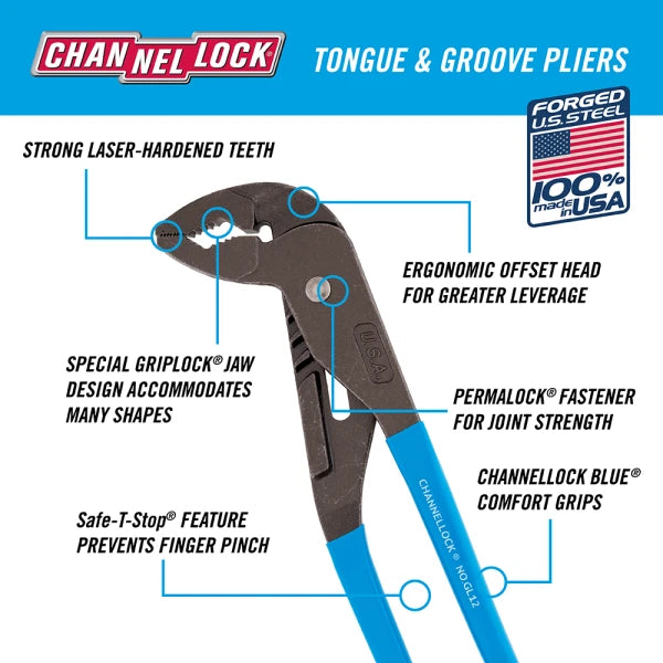 CHANNELLOCK 12.5" GripLock Pliers