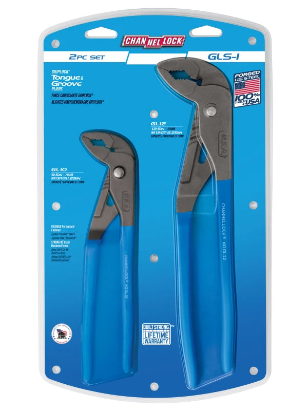 CHANNELLOCK 2 Pc GripLock Pliers Set