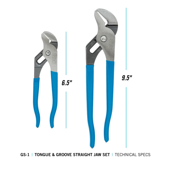 CHANNELLOCK 2 Pc Tongue & Groove Pliers Set
