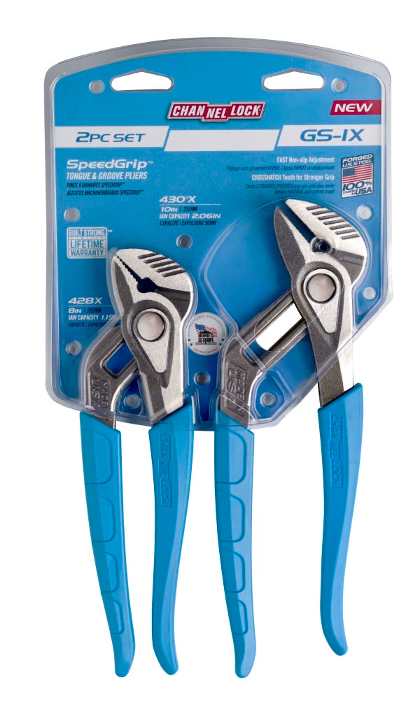 CHANNELLOCK 2 Pc SPEEDGRIP Tongue & Groove Pliers Set