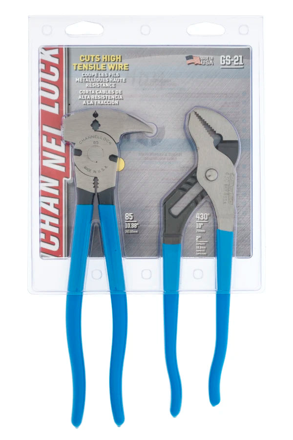 CHANNELLOCK 2 Pc Fence Tool & Tongue & Groove Pliers Set