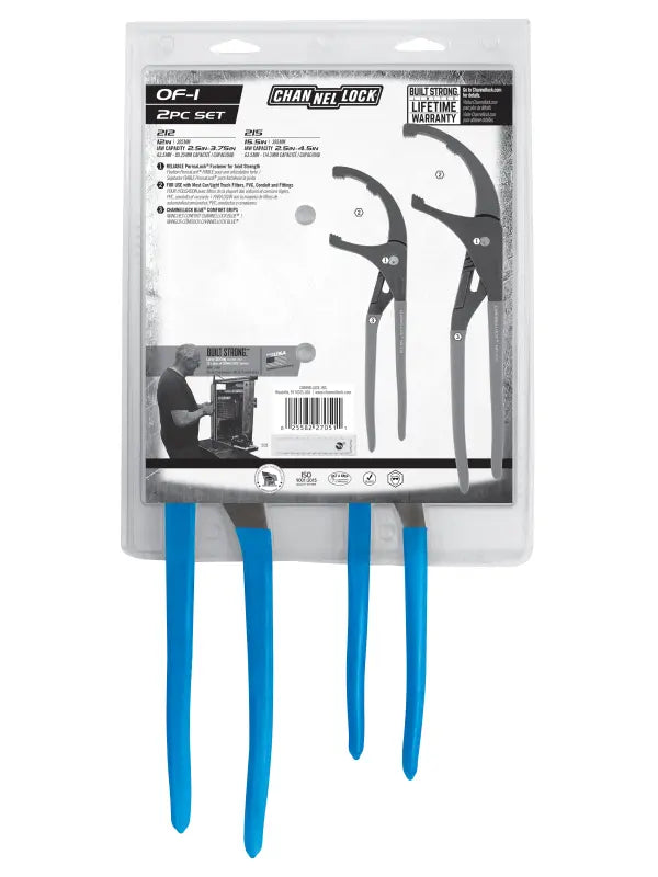 CHANNELLOCK 2 Pc Oil Filter/PVC Pliers Set