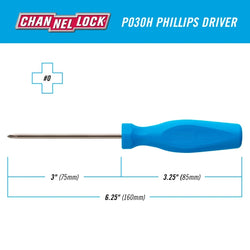 CHANNELLOCK Phillips #0 x 3"