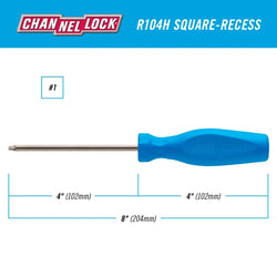 CHANNELLOCK Square Recess #1 X 4"