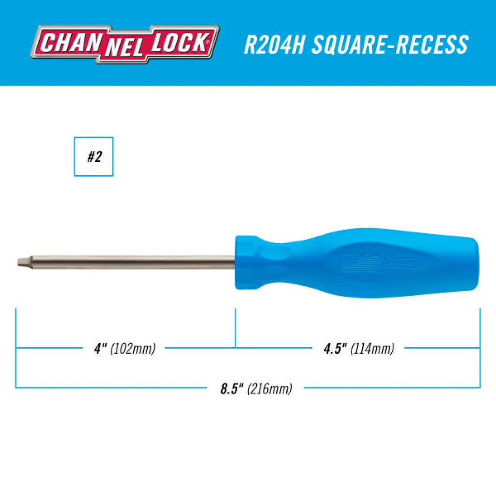 CHANNELLOCK Square Recess #2 X 4"