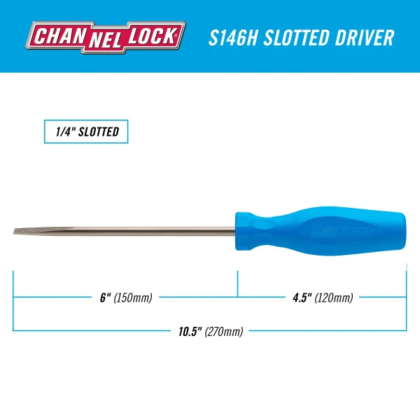 CHANNELLOCK Slotted 1/4" x 6"