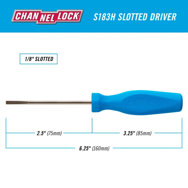 CHANNELLOCK Slotted 1/8" x 3"