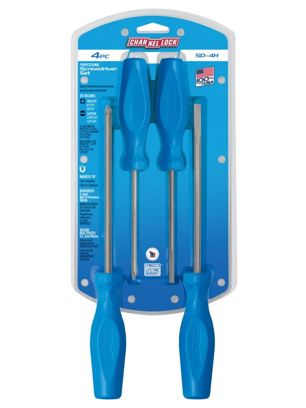 CHANNELLOCK 4 Pc Standard Screwdriver Set